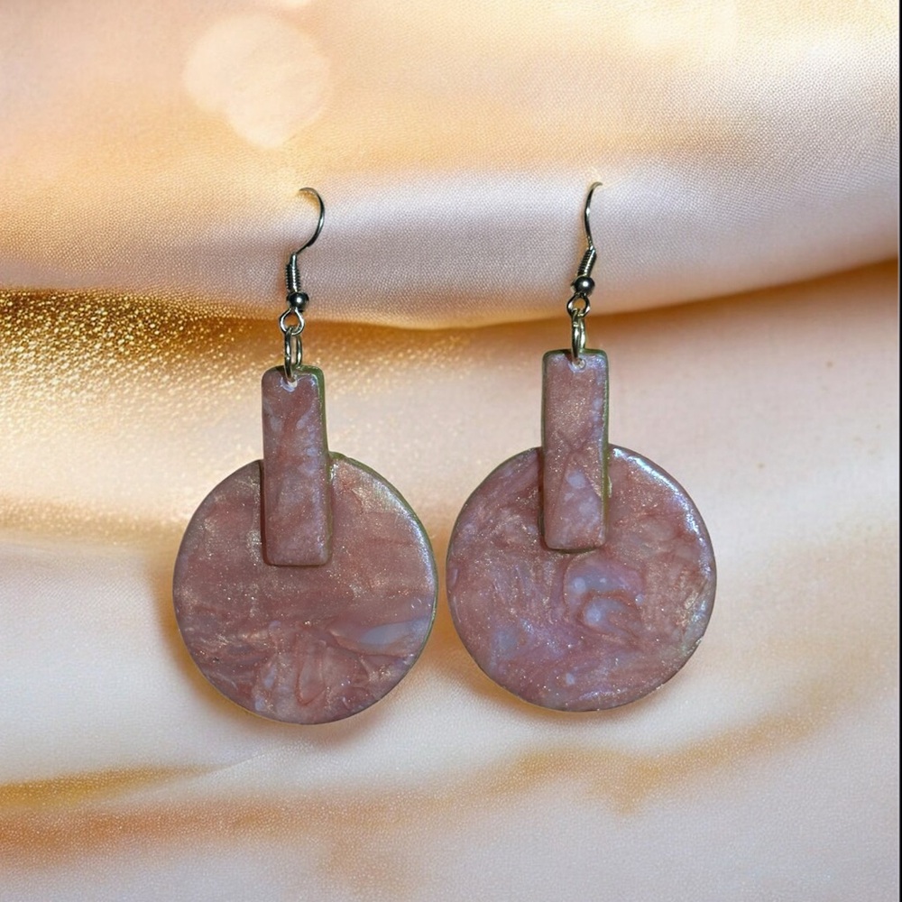 Perfectly imperfect by Heather. translucent, iridescent Elegant Dangle Earrings